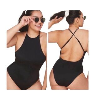 Andie Swim The Asbury One Piece Swimsuit Black Size XL NWT